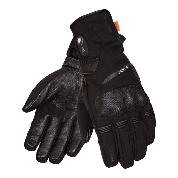 MERLIN Mens Motorcycle Heated Gloves Summit Black