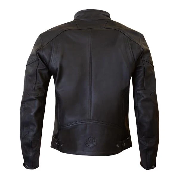 MERLIN Mens Motorcycle Leather Jacket Gable Waterproof Black - Image 3