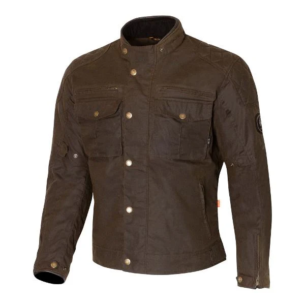MERLIN Mens Motorcycle Leather Jacket Perton II Cotec Olive