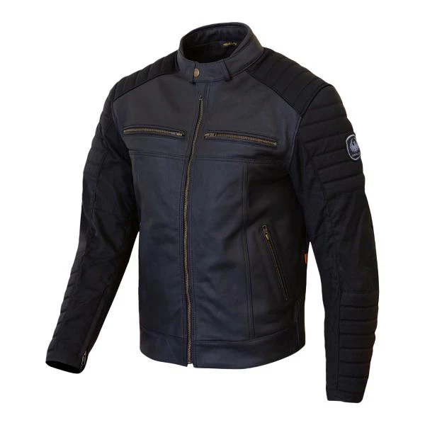 MERLIN Mens Motorcycle Textile Jacket Ridge Leather Cotec Black