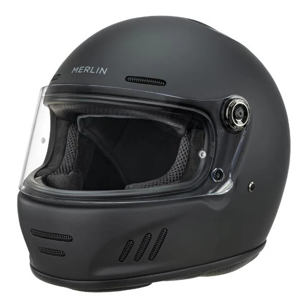 MERLIN Motorcycle Full Face Helmet Revival Matt Black