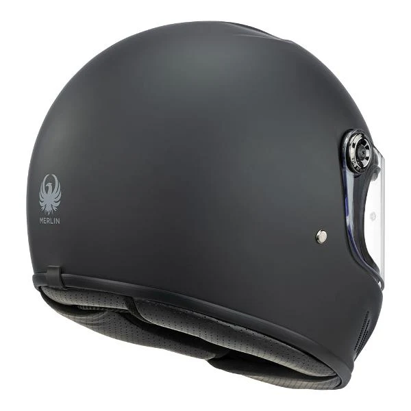 MERLIN Motorcycle Full Face Helmet Revival Matt Black - Image 5