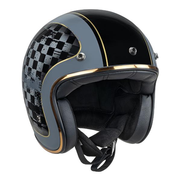 MERLIN Motorcycle Open Face Helmet Blackbird Racer Black - Image 2