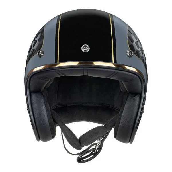 MERLIN Motorcycle Open Face Helmet Blackbird Racer Black - Image 3
