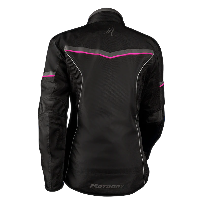 Motodry Ladies 4 Seasons Magenta Motorbike Jacket - Image 3