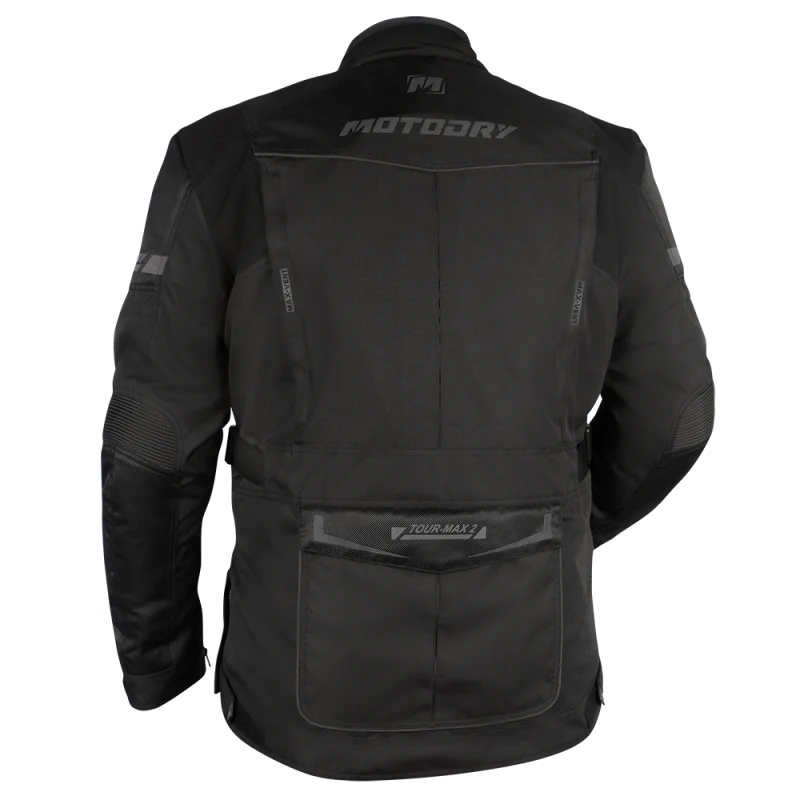 Motodry Tourmax 2 Adventure Touring Motorbike Jacket Black Anthracite - Image 3