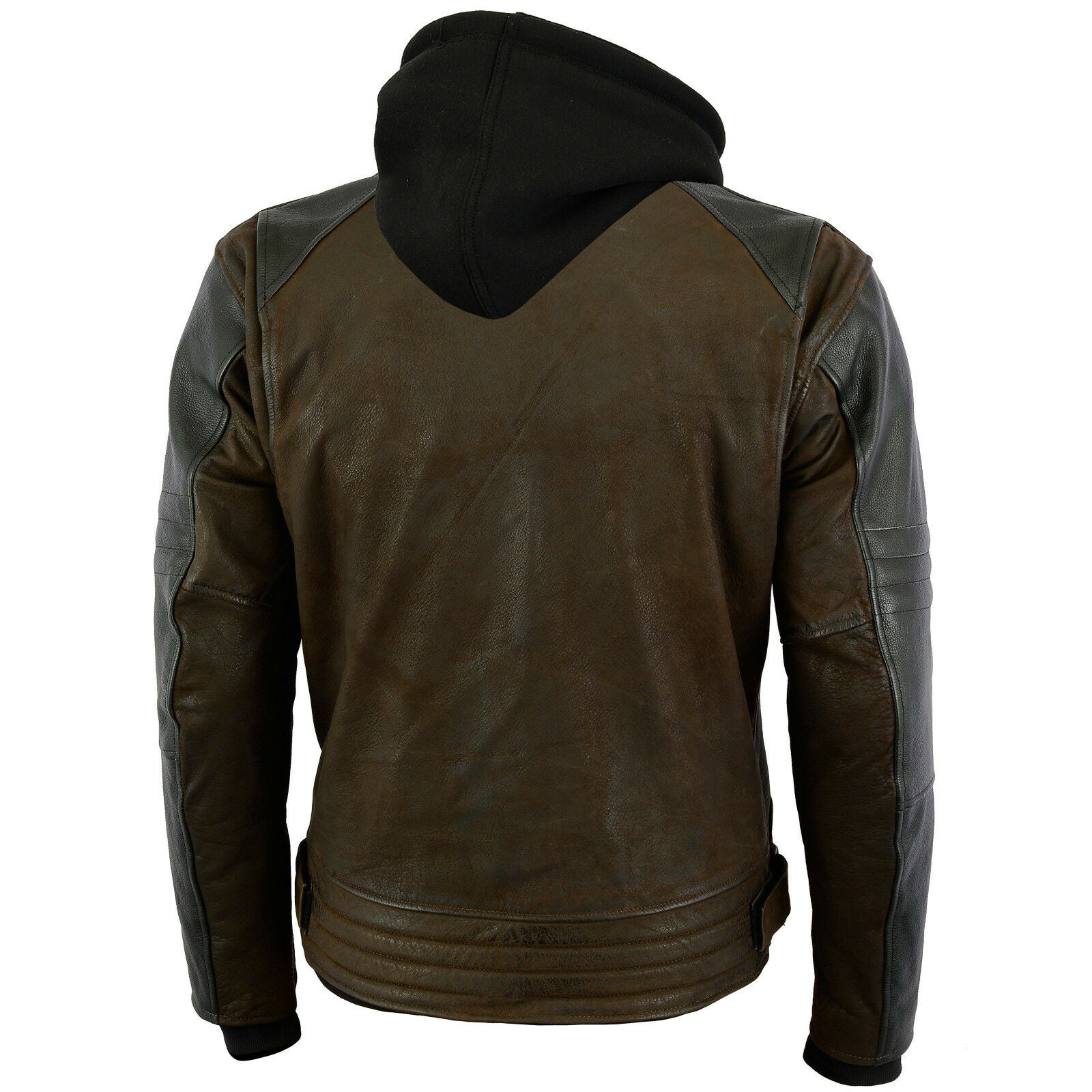 Bikers Gear Australia Mens Premium Nubuck Leather Jacket Sons Anarchy Brown black - Image 4