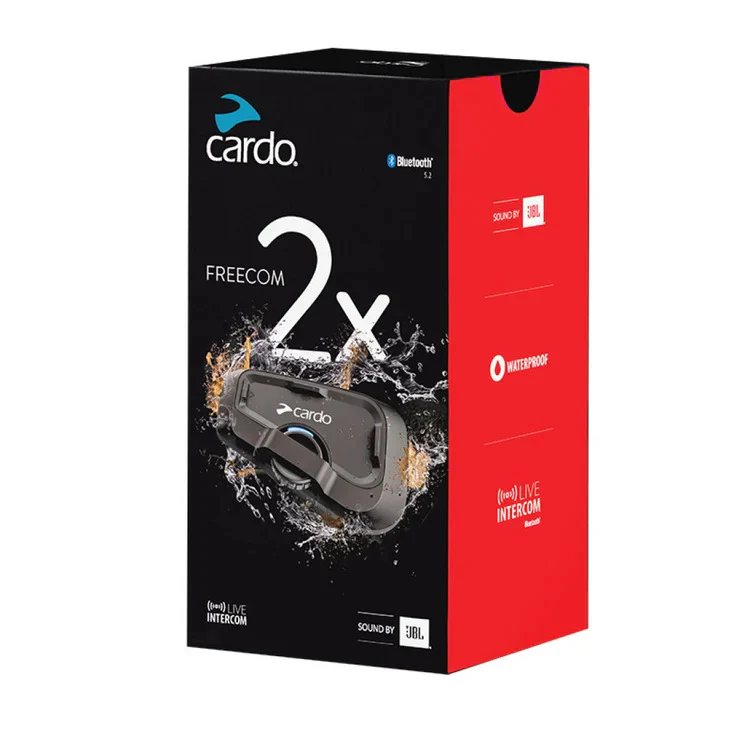 New Motorcycle Intercom System Cardo Scala Rider Freecom 2X Single