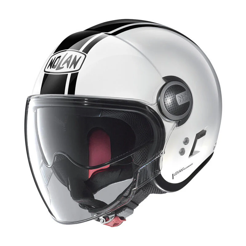 Nolan Mens Motorcycle N21 Open Face Helmet Flat Black