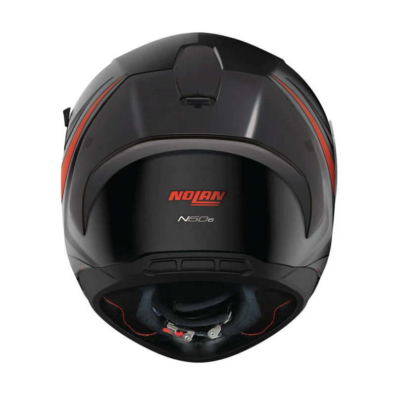 Nolan Motorcycle N60-6 Sport Outset Helmet Flat Black Red - Image 2