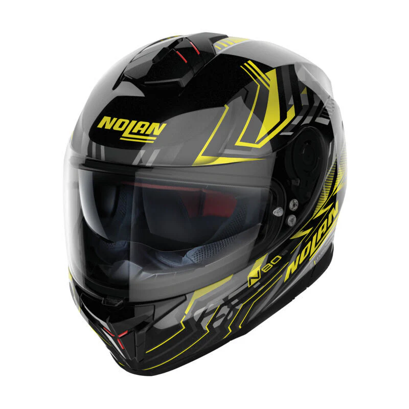 Nolan Motorcycle N808 Turbolence Black Yellow Helmet