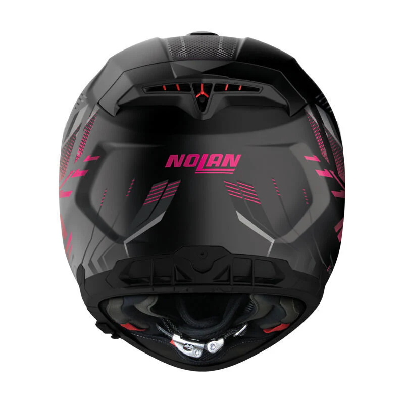 Nolan Motorcycle N808 Turbolence Matt Black Pink Helmet - Image 2