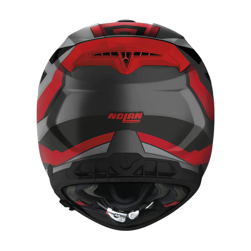 Nolan Motorcycle N808 Wanted Grey Black Red Helmet - Image 3