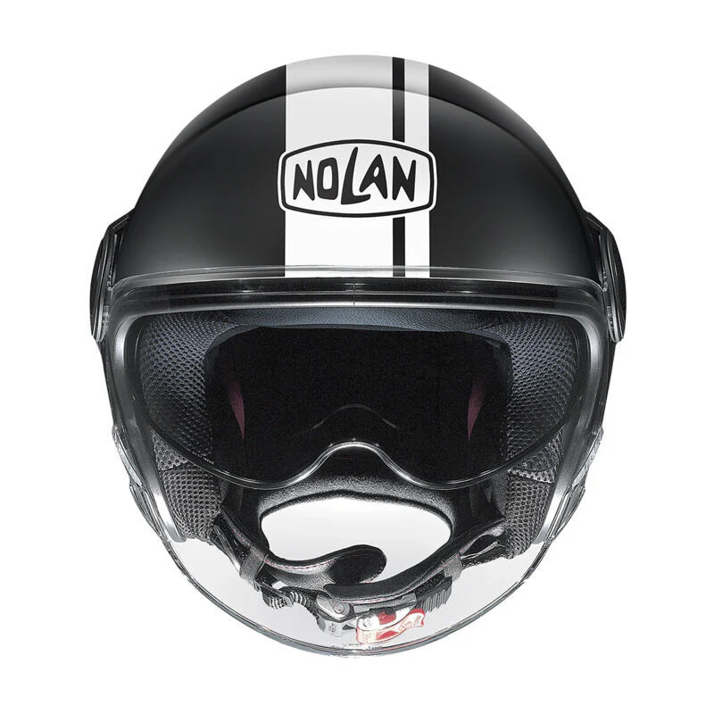 Nolan N21 Open Face with Visor Dolce Vita Helmet Flat Black White - Image 2