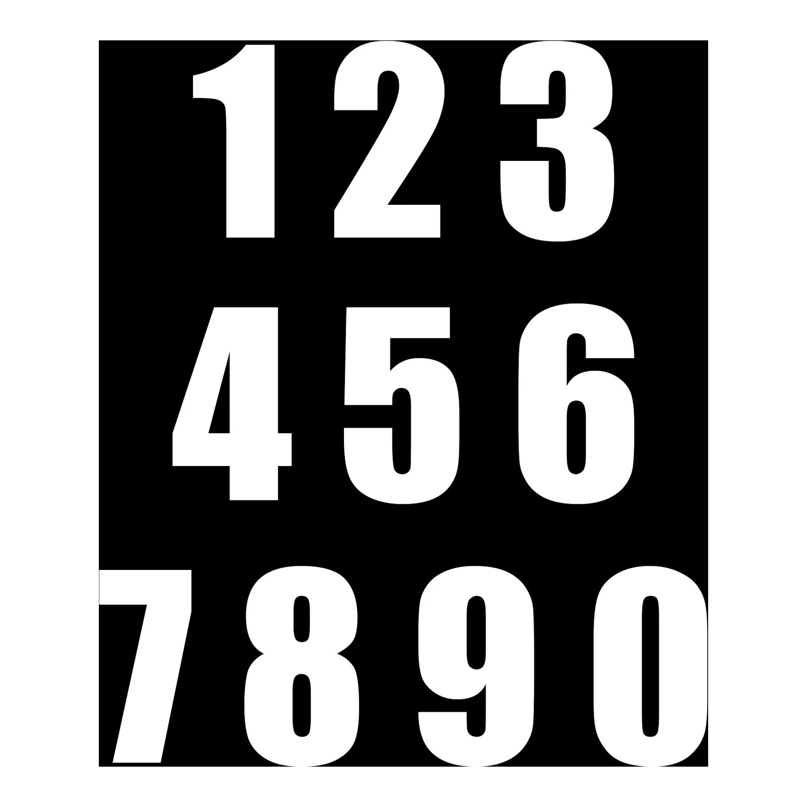 Whites Race Number - White #6 (10 Pack) - Image 2