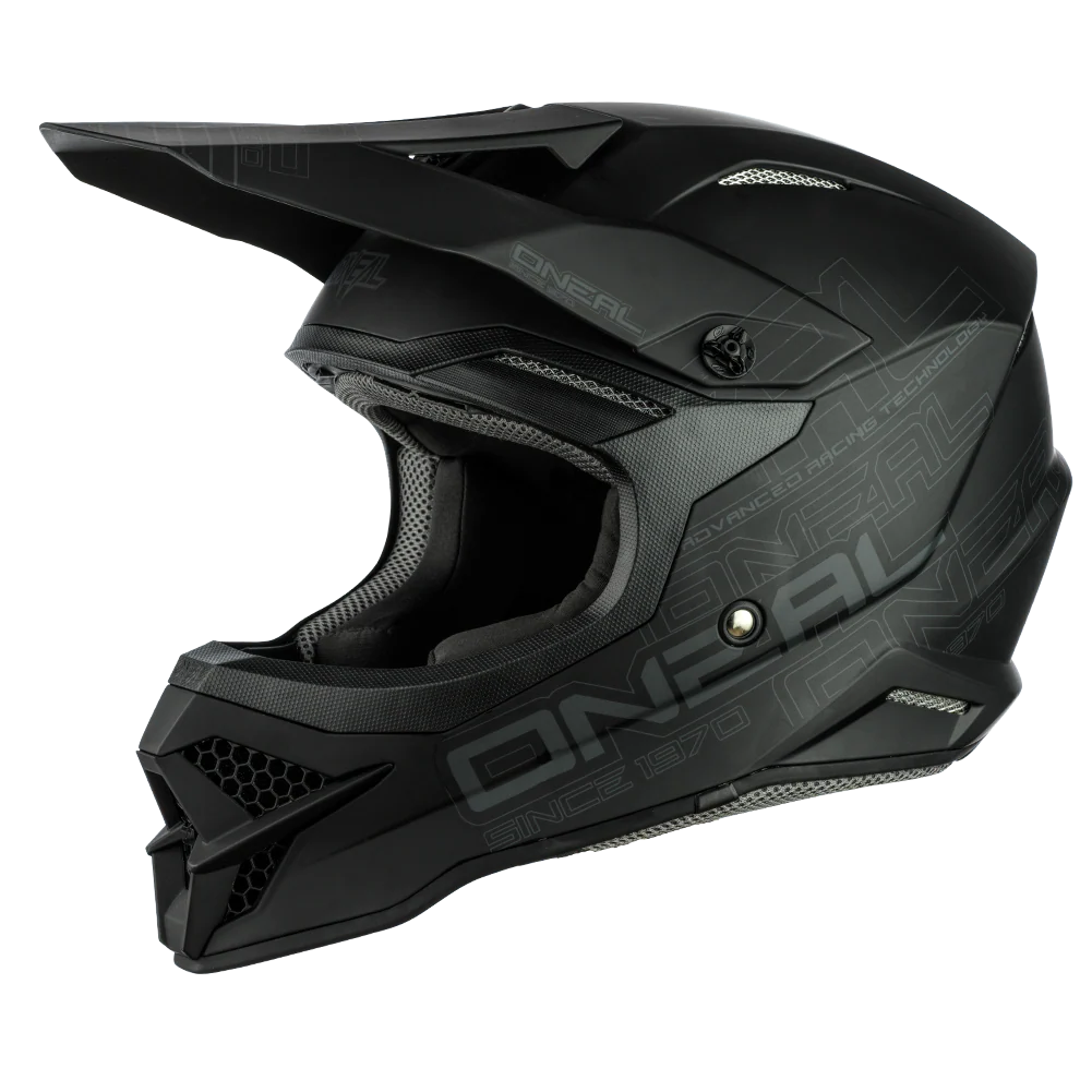 O'Neal 2021 3 Series MX Motorcycle Helmet Matte Black - Image 2