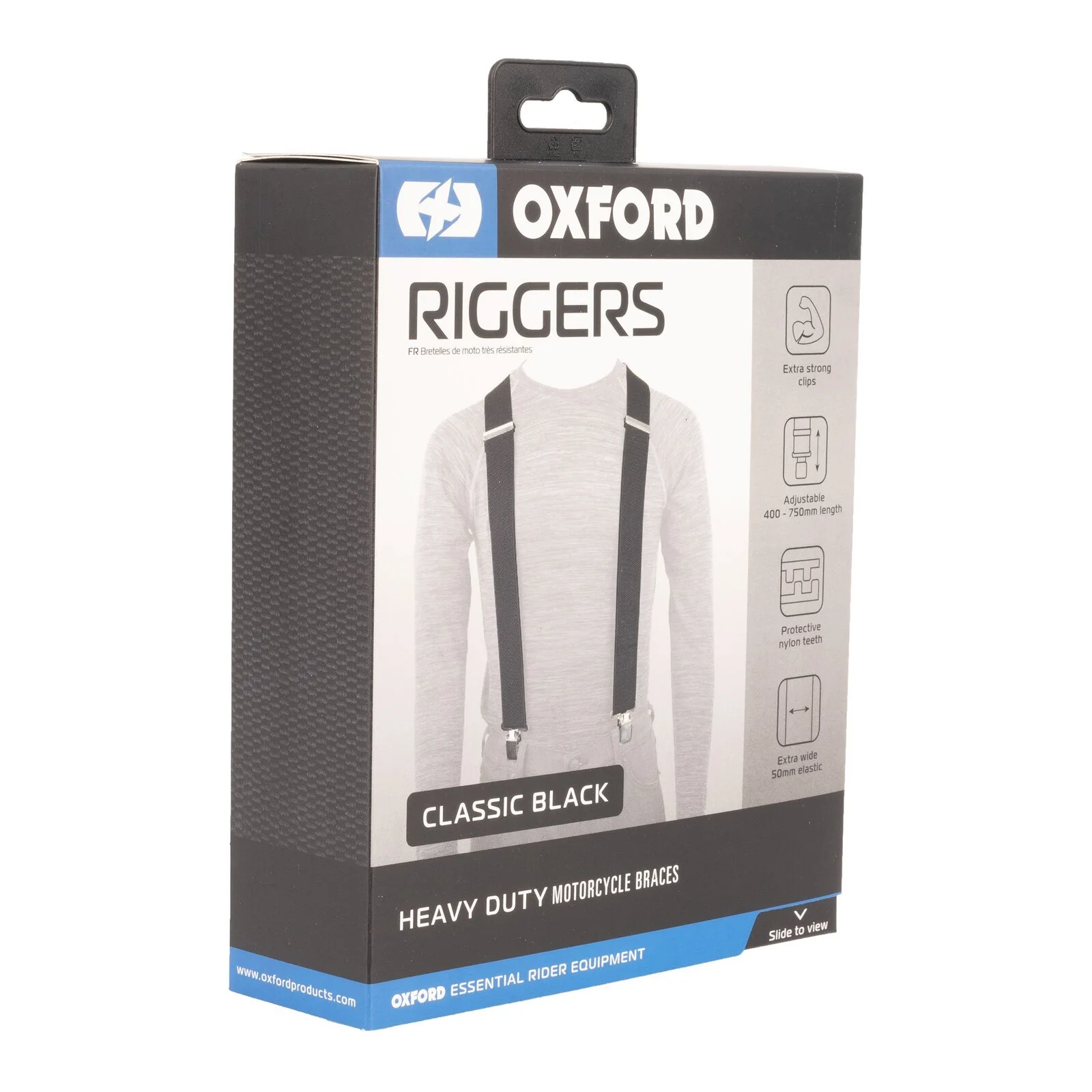 Oxford Riggers Braces Classic Black - Image 5