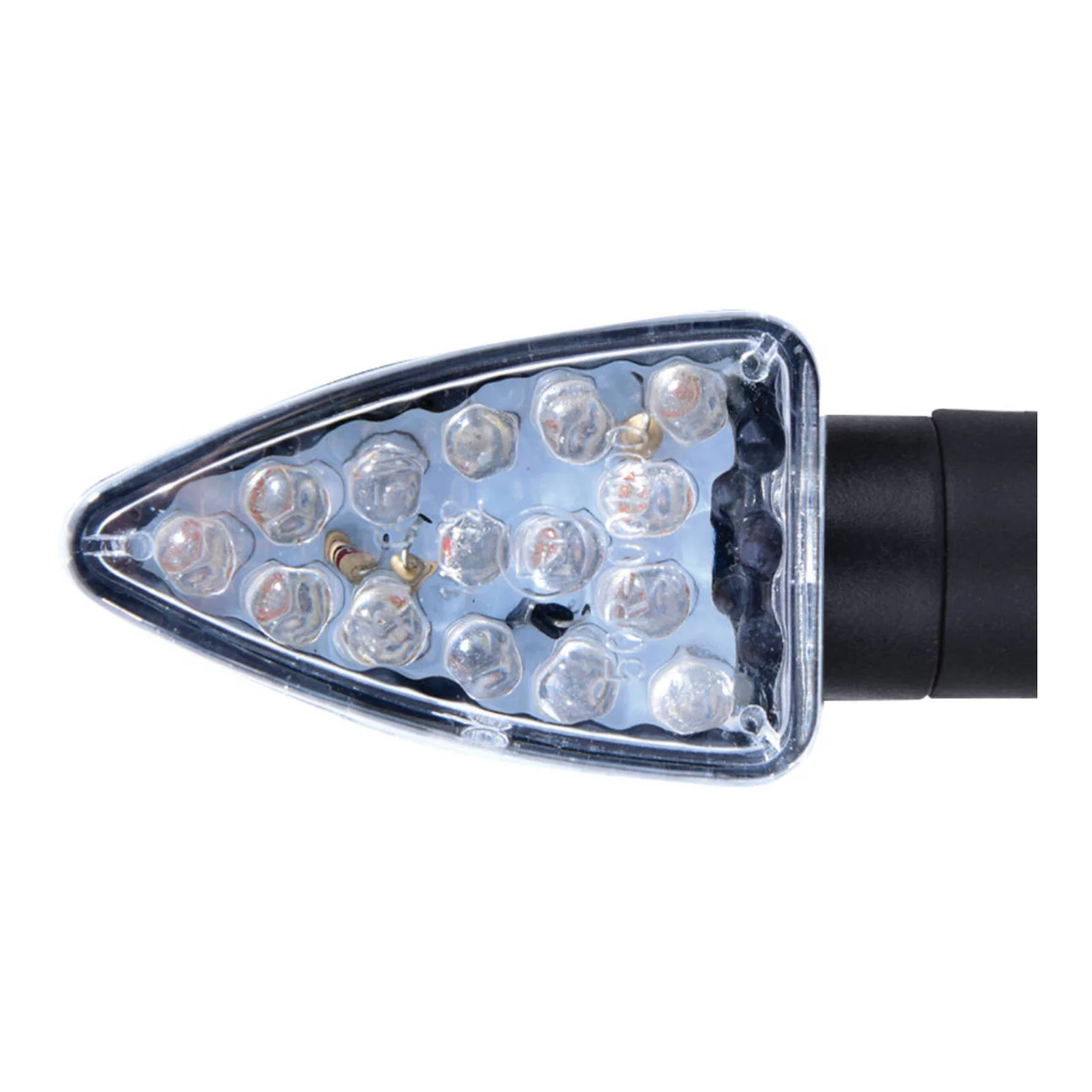 Oxford Arrow Indicator Short Stem Clear Lens - Black
