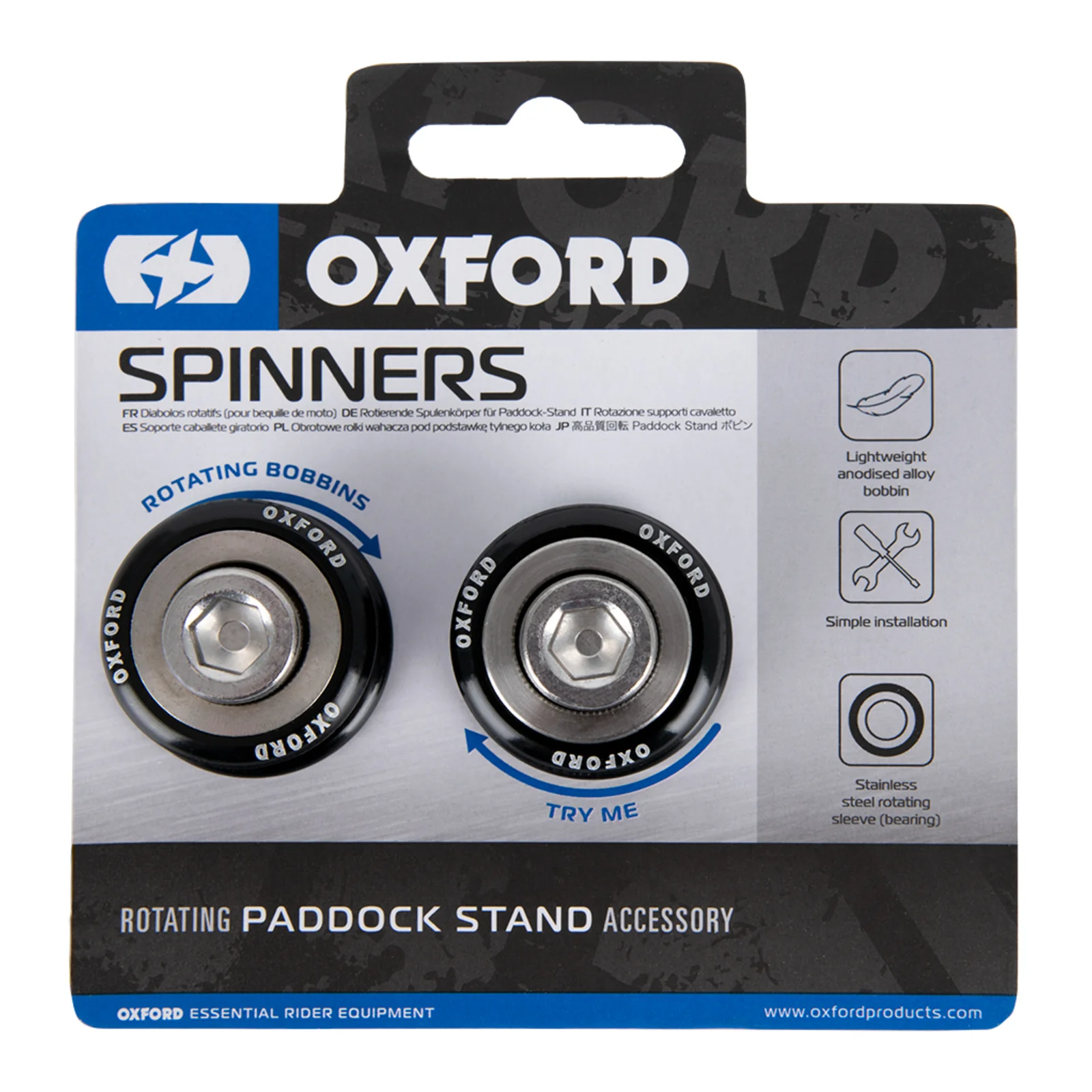 Oxford Spinners M8 (1.0 Thread) - Black - Image 2