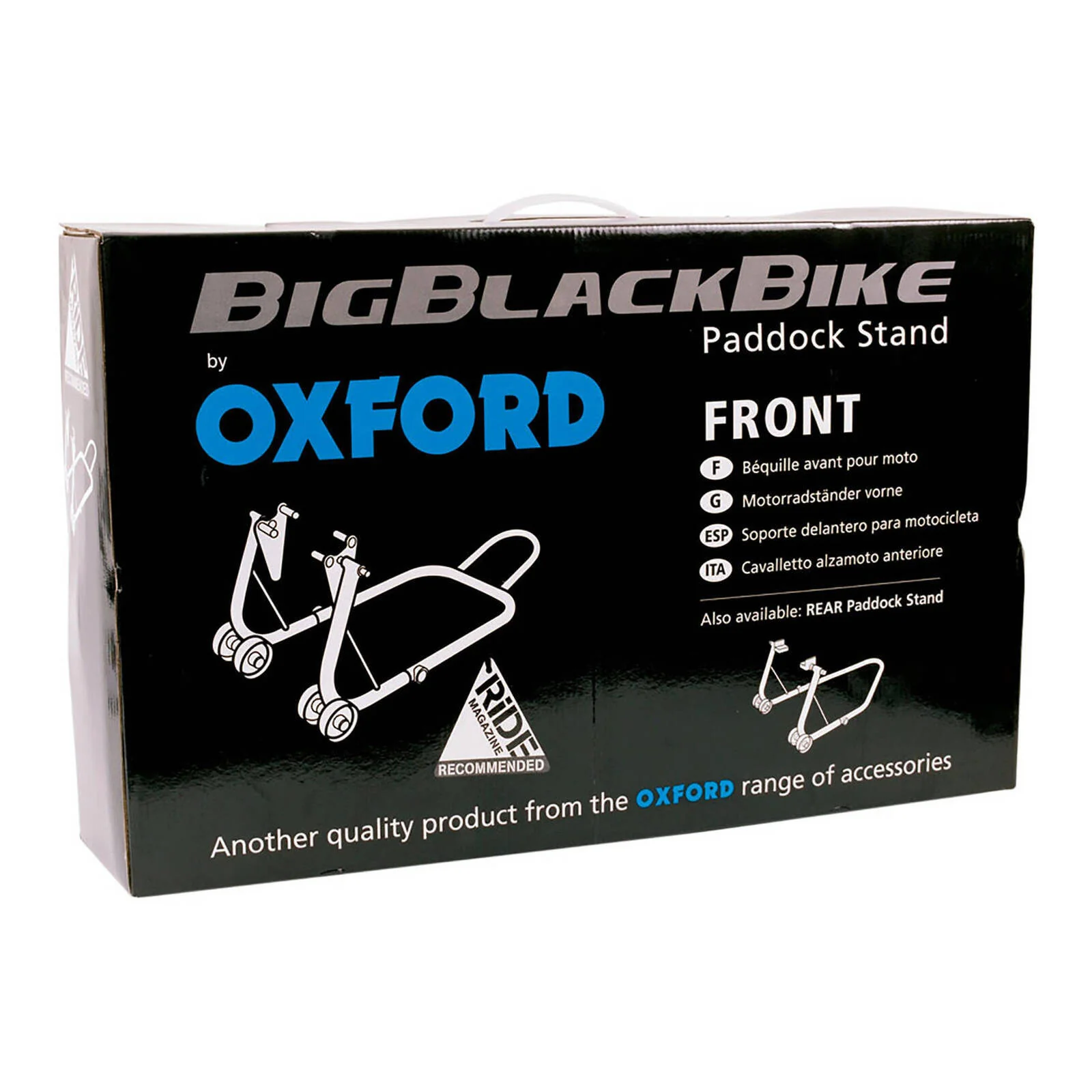 Oxford Big Black Bike Front Paddock Stand - Image 2