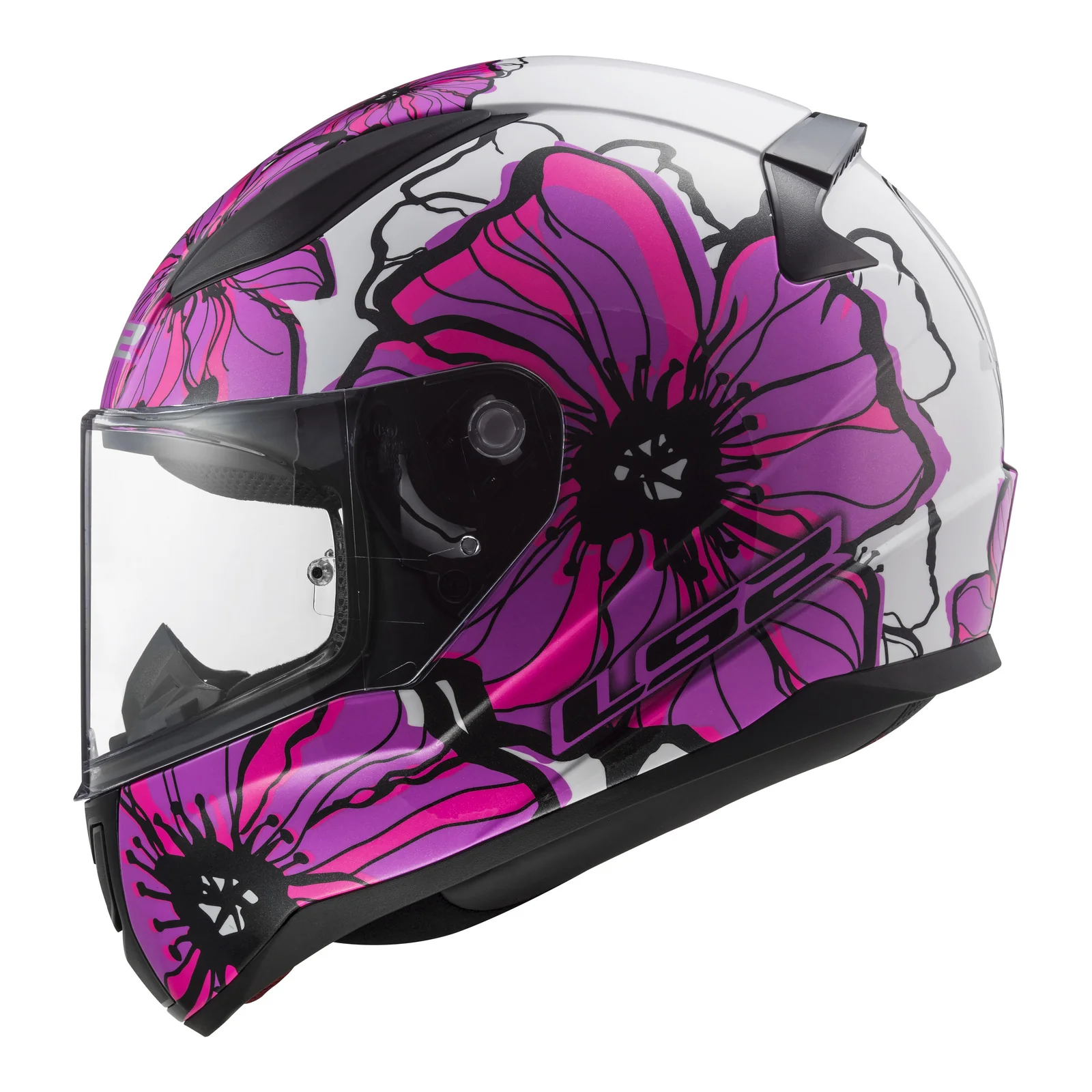 LS2 FF353 Rapid II Helmet - Poppies Pink 06 - Image 2