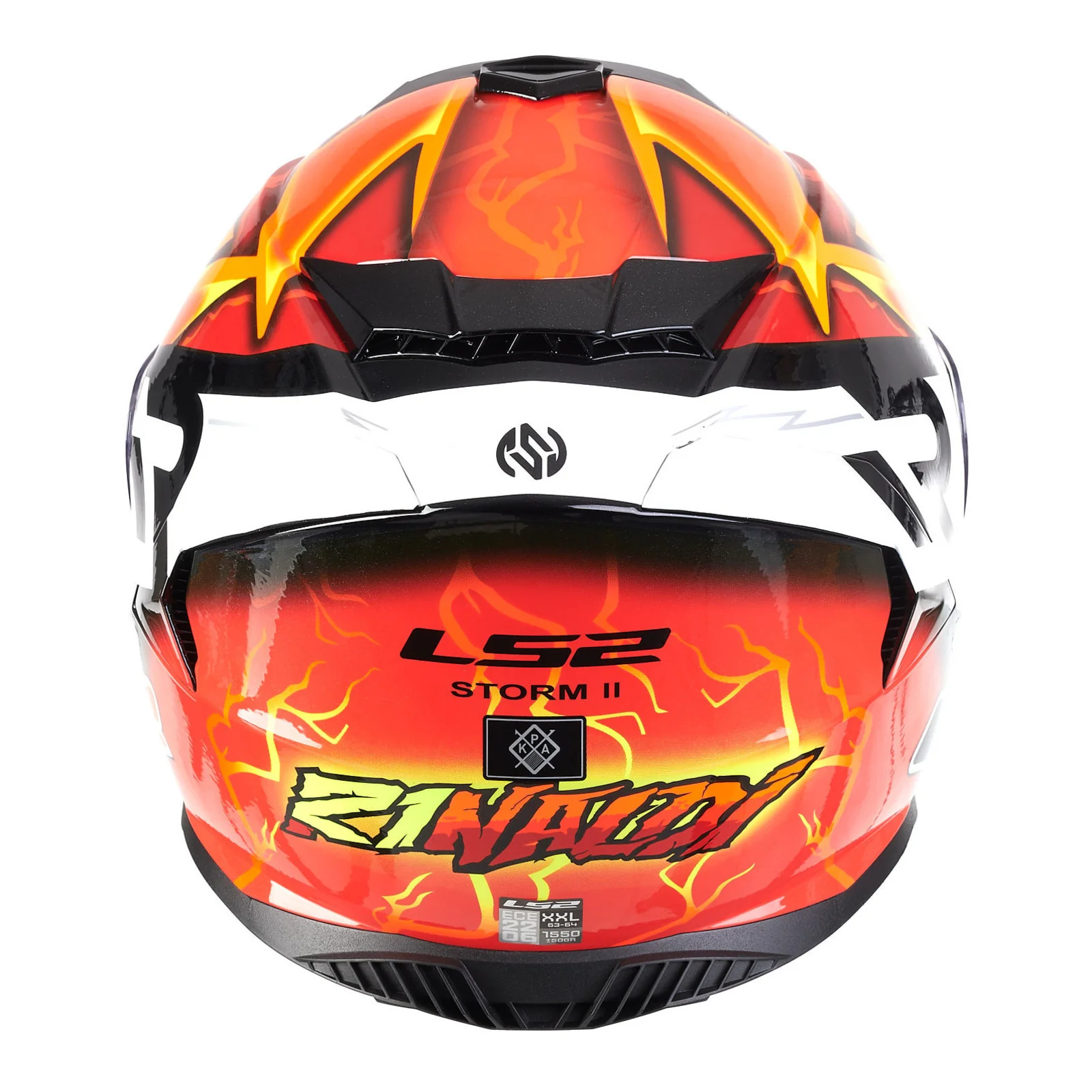 LS2 FF800 Storm II Replica Rinaldi Helmet - Orange 06 - Image 7