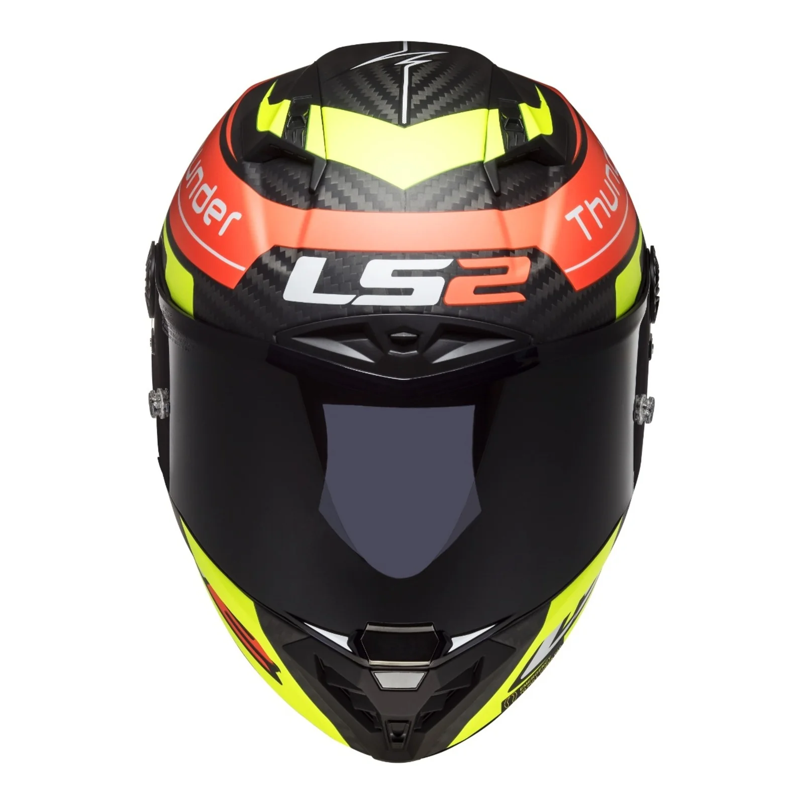 LS2 FF805C Thunder Carbon Attack - Matte Red / Hi-Vis Yellow 06 - Image 6