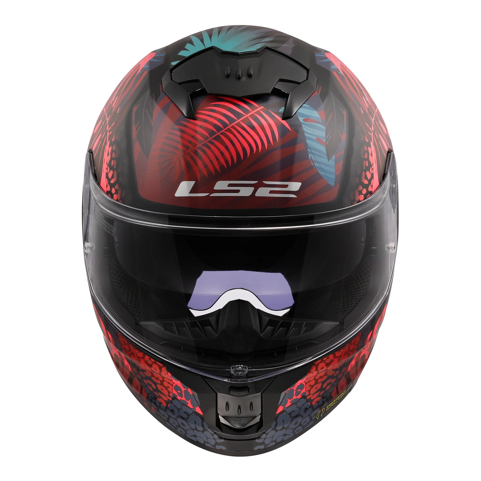 LS2 FF808 Stream II Jungle Helmet - Matte Black / Pink / Blue 06 - Image 8