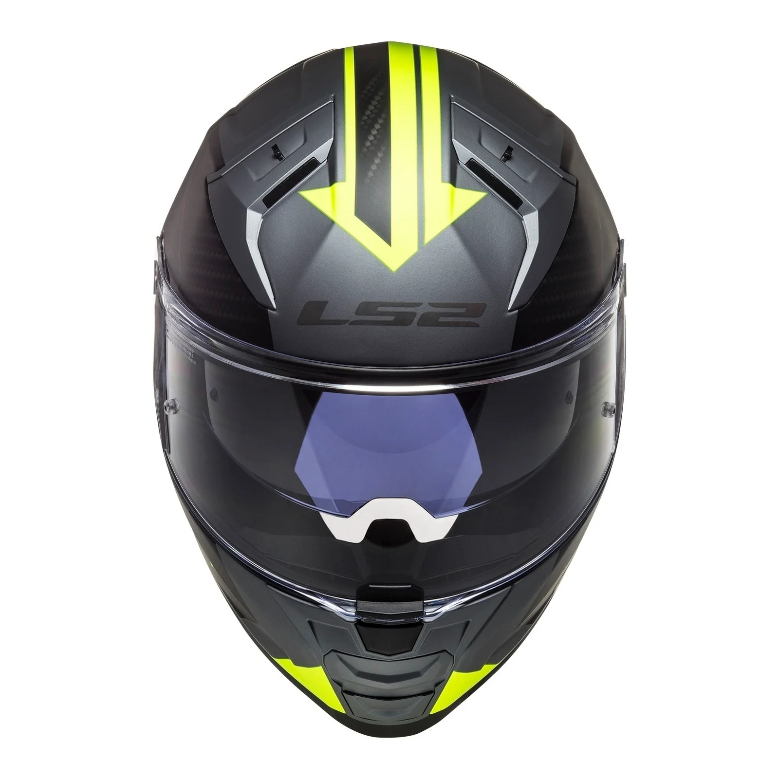 LS2 FF811 Vector II Splitter - Matte Titanium / Hi-Vis Yellow 06 - Image 7