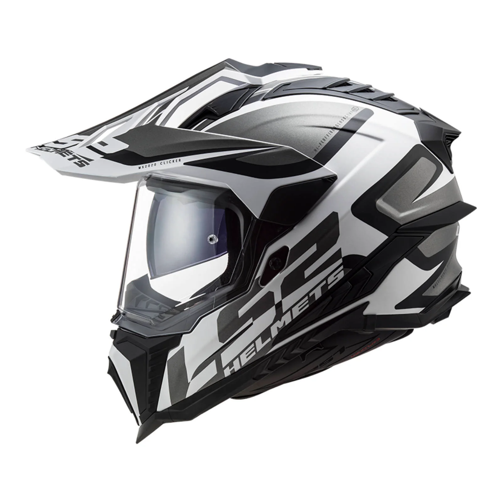 LS2 MX701 Explorer Alter HPFC Helmet - Matte Black / White 06 - Image 4