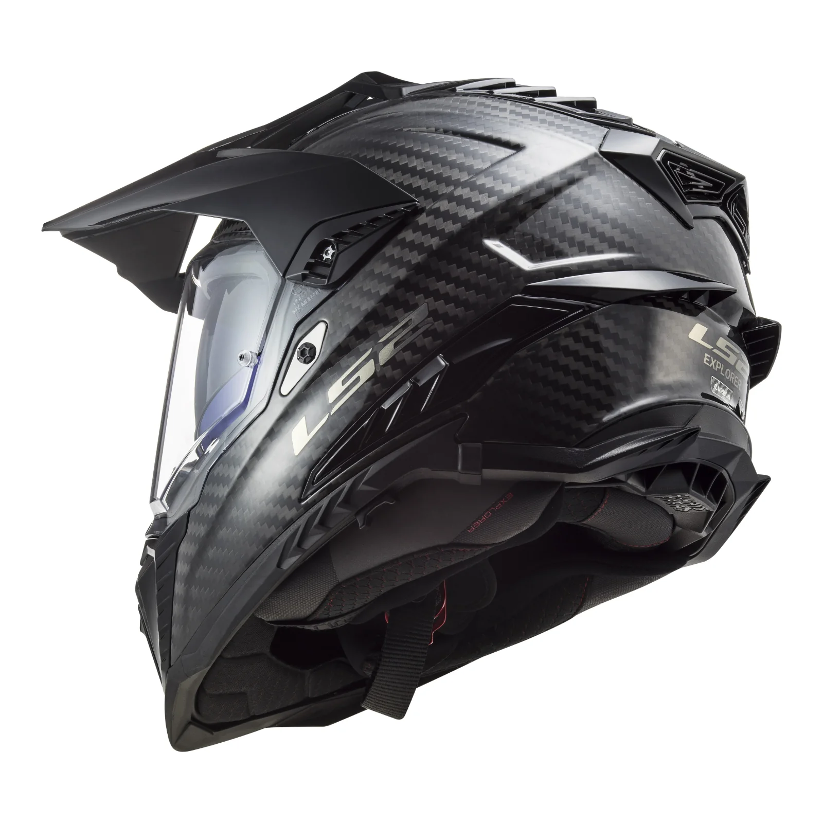 LS2 MX701 Explorer Carbon Helmet - Gloss Carbon - Image 5