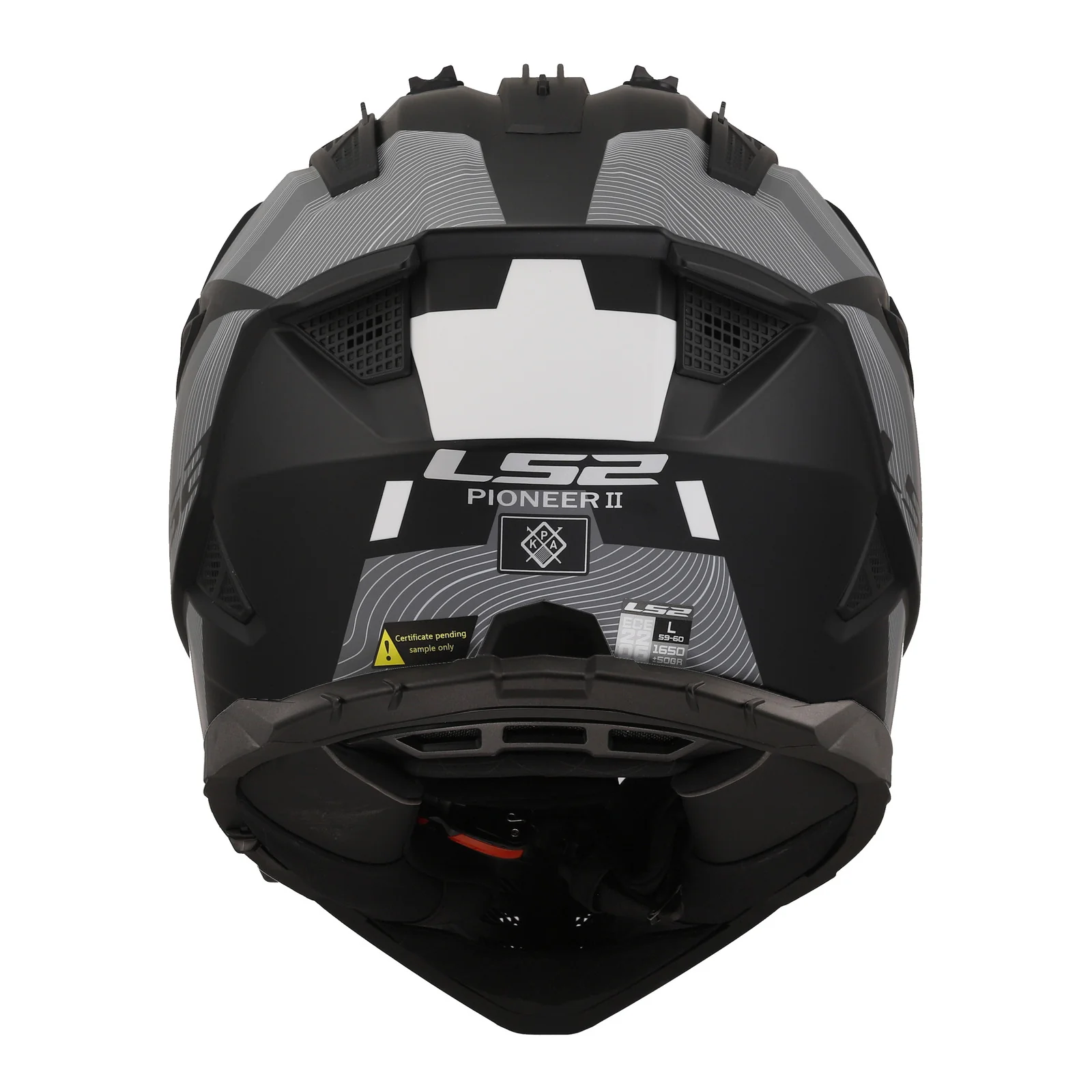 LS2 MX702 Pioneer II Hill Helmet - Matte Black / White 06 - Image 4