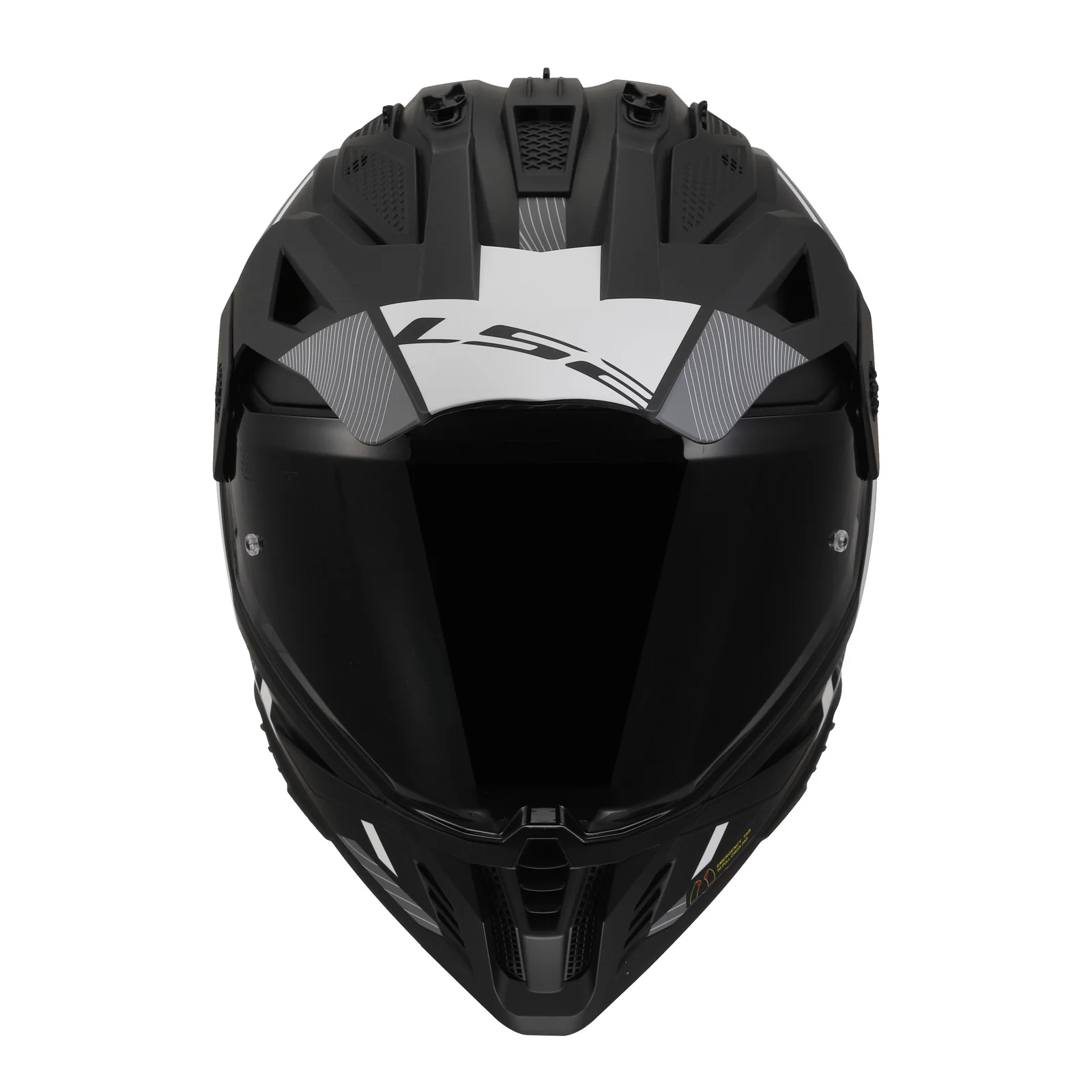 LS2 MX702 Pioneer II Hill Helmet - Matte Black / White 06 - Image 5