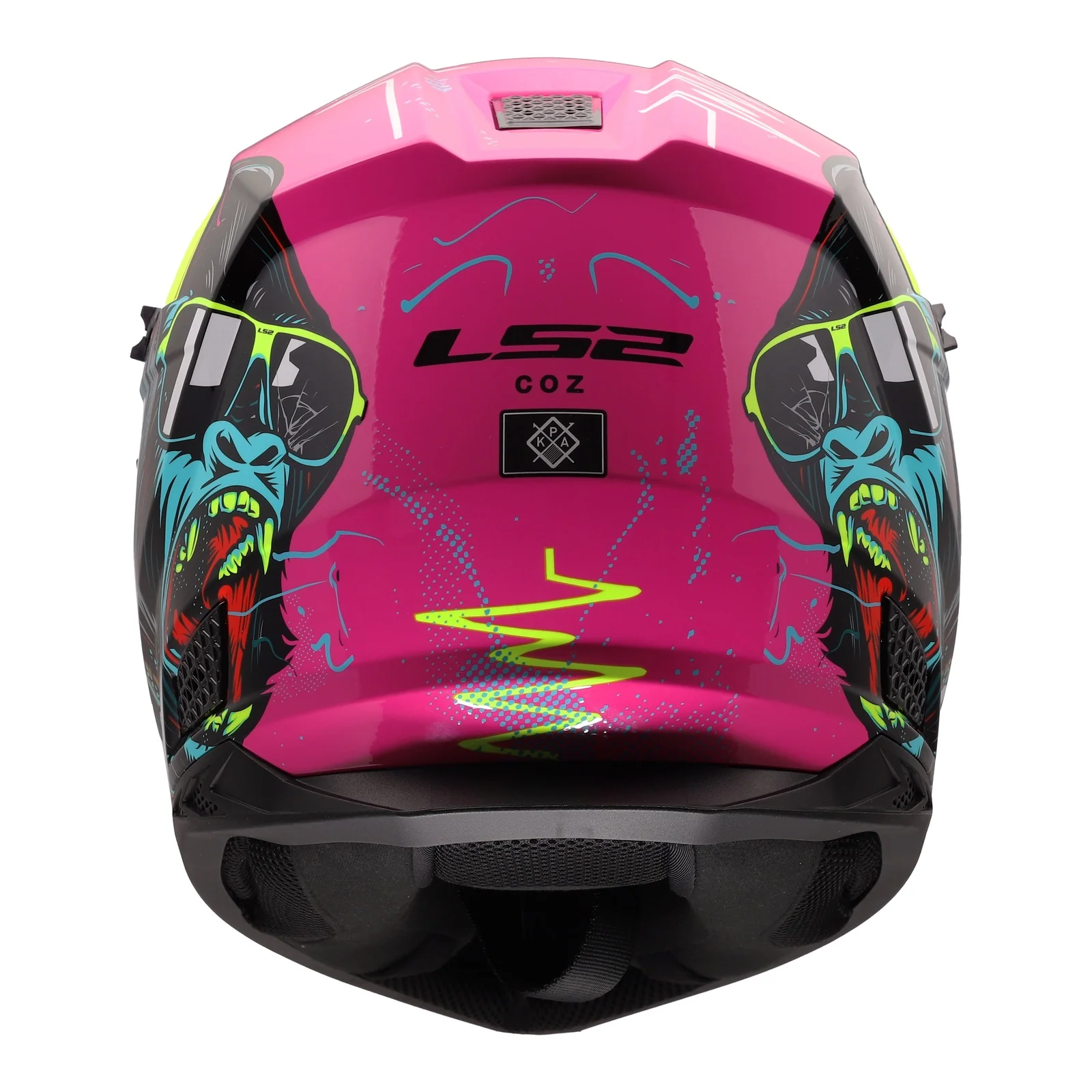 LS2 MX706J COZ Gorilla Junior Helmet - Gloss Purple - Image 6