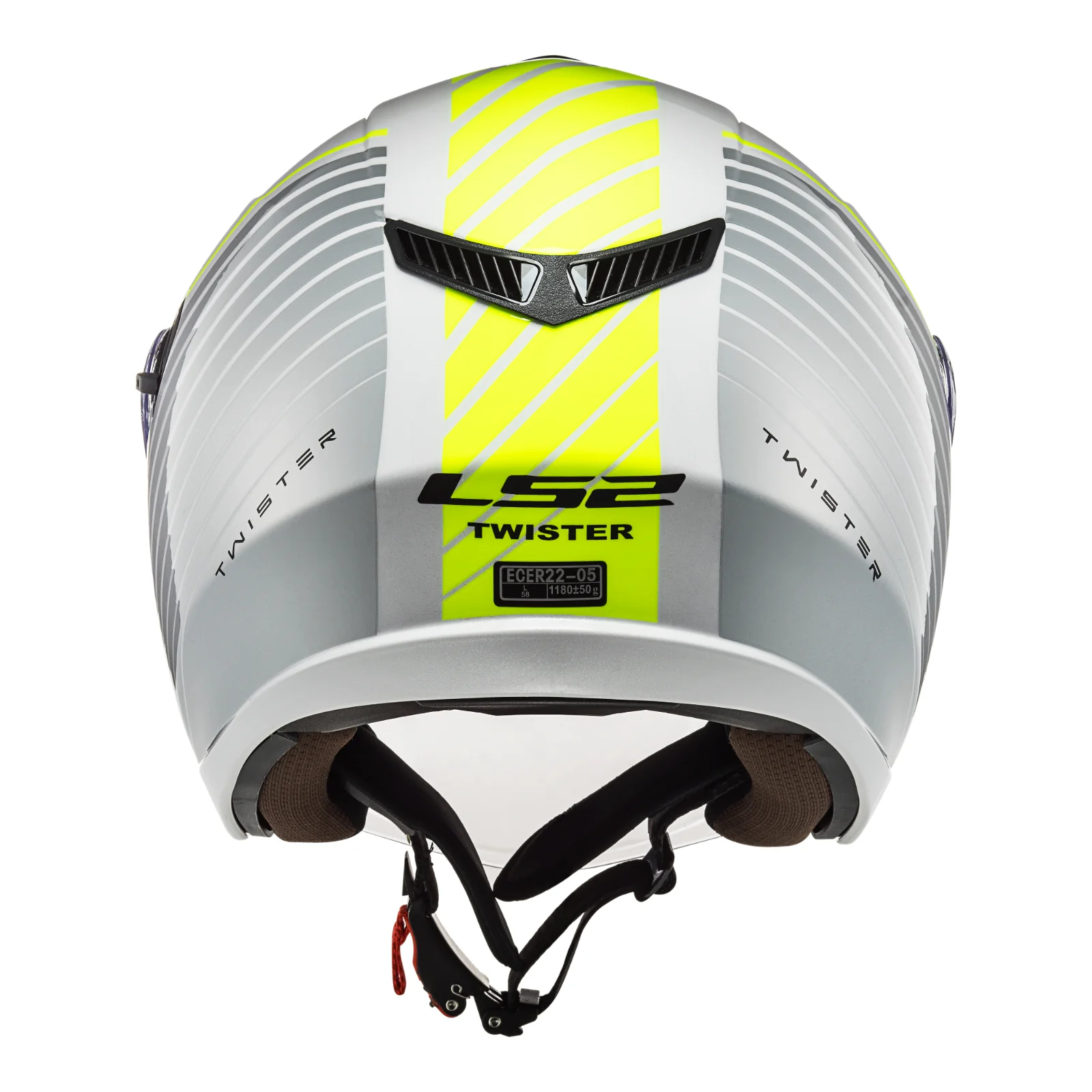 LS2 OF573 Twister II Luna Helmet - White / Silver - Image 3