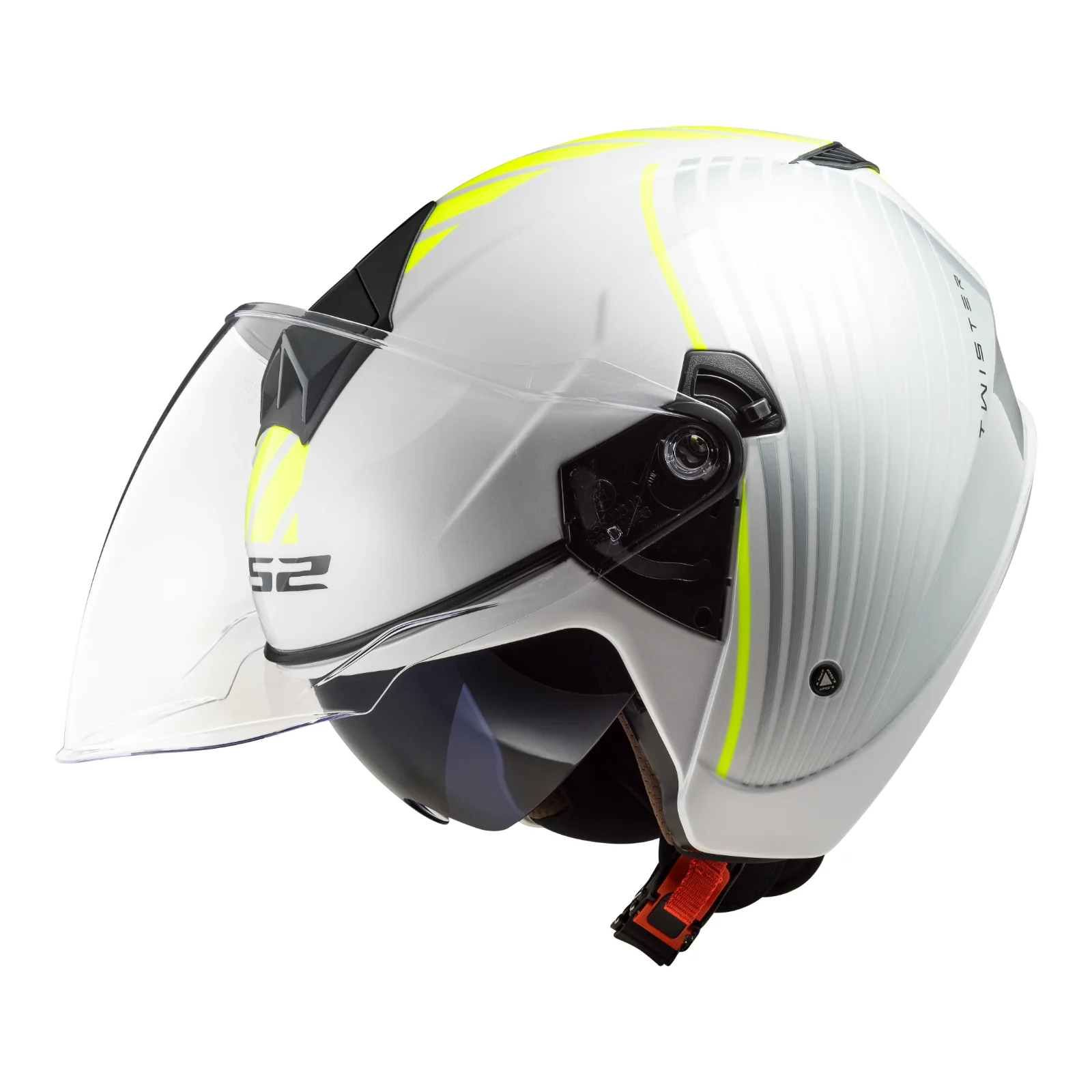LS2 OF573 Twister II Luna Helmet - White / Silver - Image 5