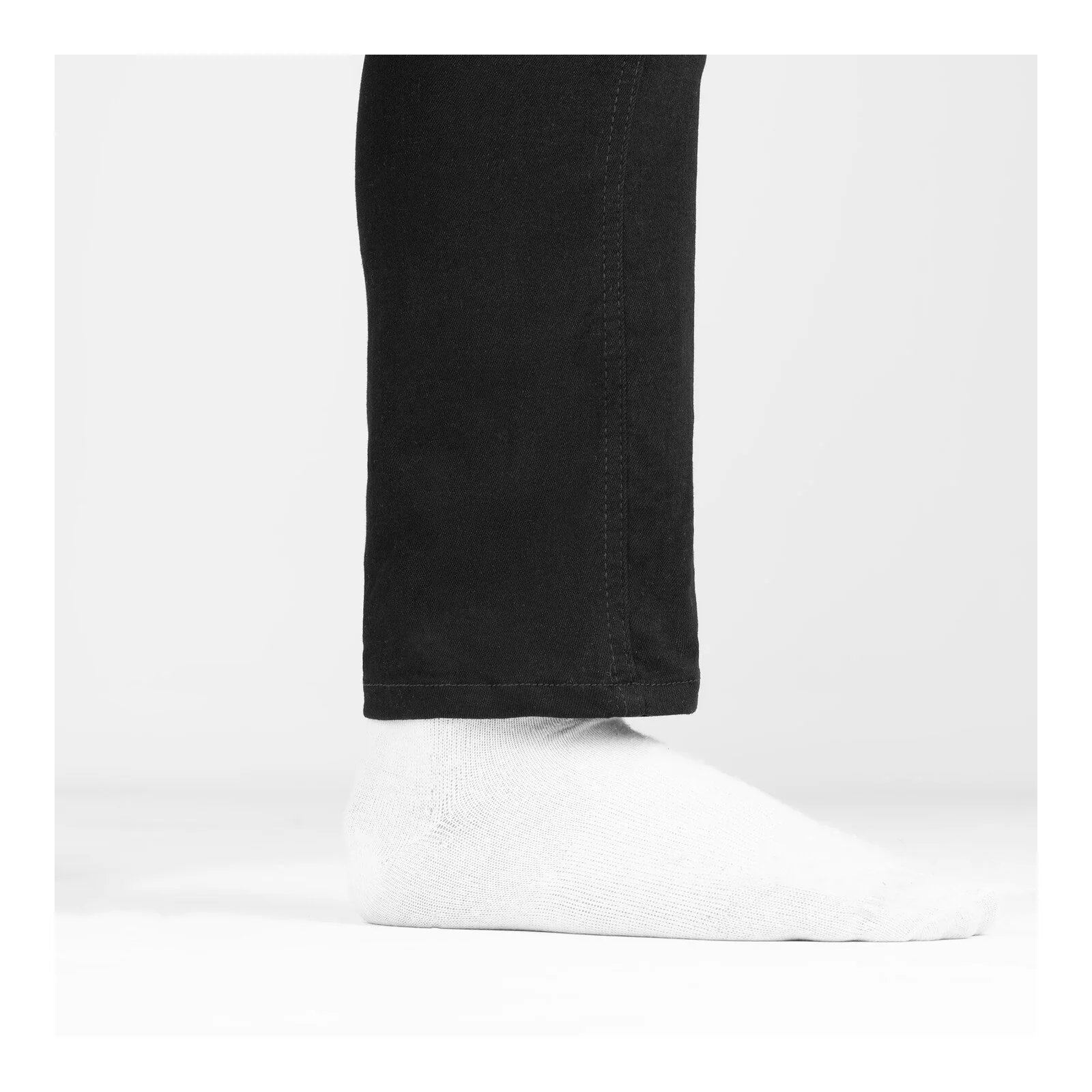Oxford Super Stretch Men's Jeans - Black (Short) - Image 7