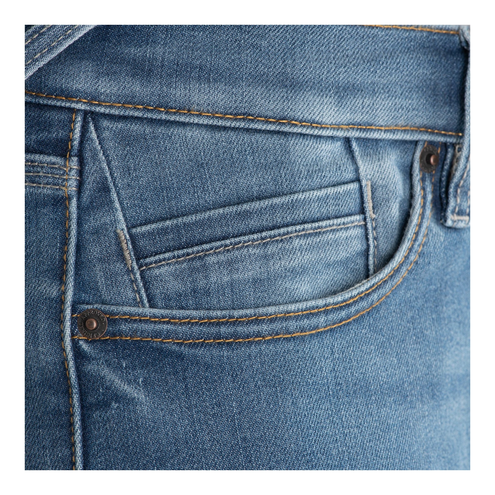 Oxford AA Mens Slim Jean - Mid Blue (Regular) - Image 4
