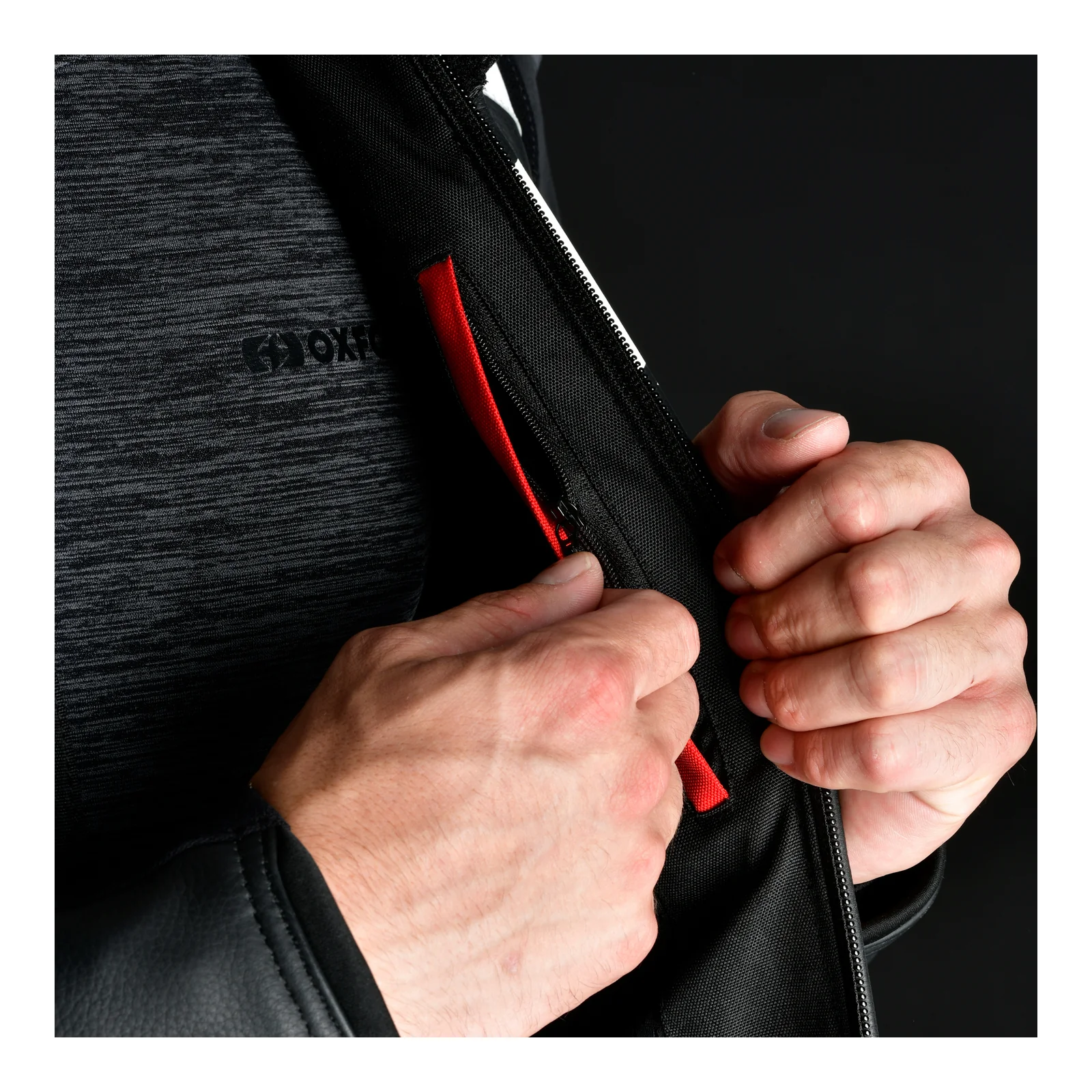 Oxford Nexus 1.0 Leather MS Jacket - Stealth Black - Image 10
