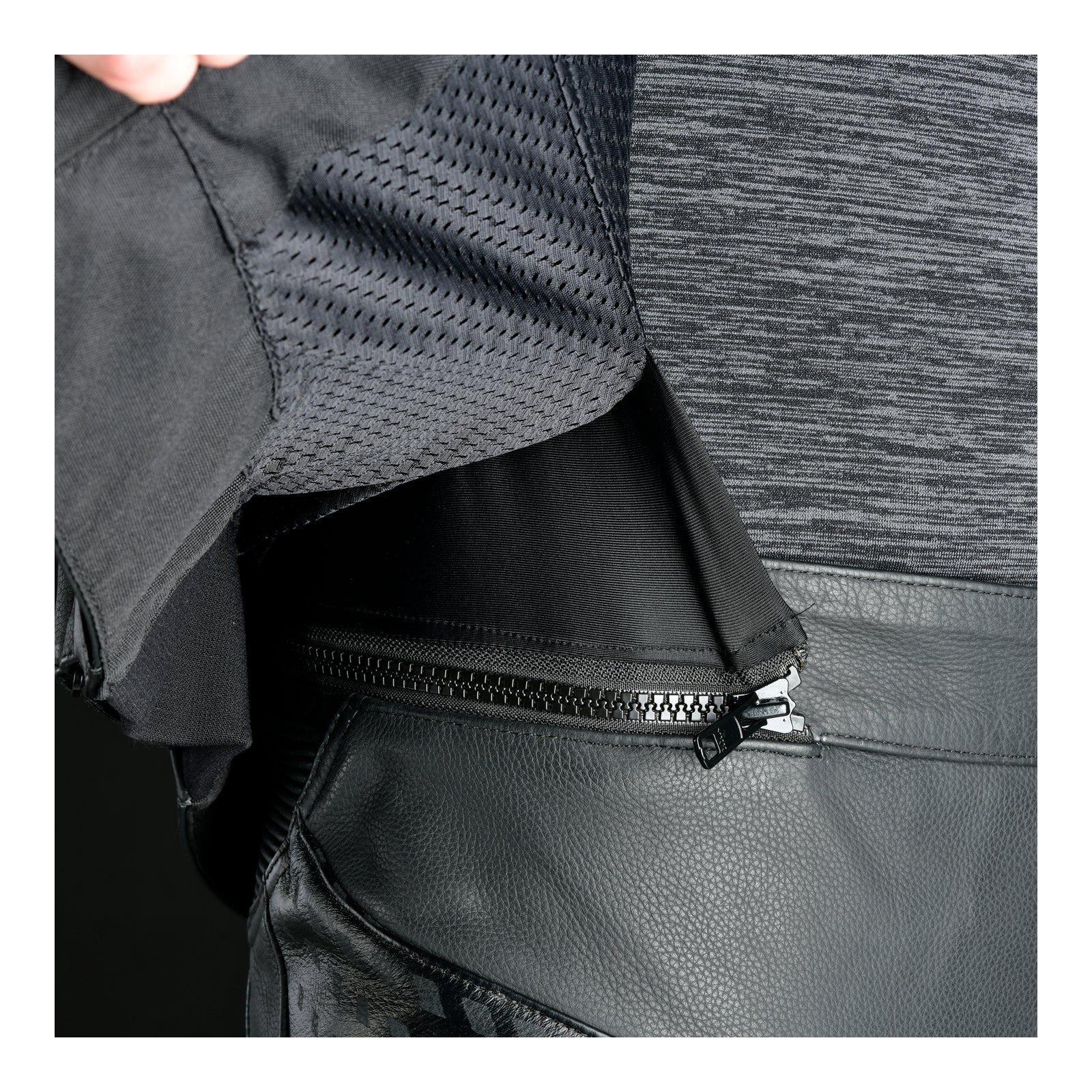 Oxford Nexus 1.0 Leather MS Jacket - Stealth Black - Image 11