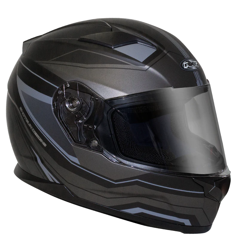 RXT Street Missile Motorcycle Helmet Matt Black / Silver