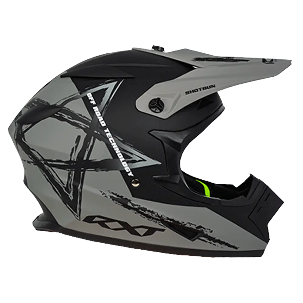Sector Wrath Motorcycle Helmet Gloss Black / Grey - Image 4