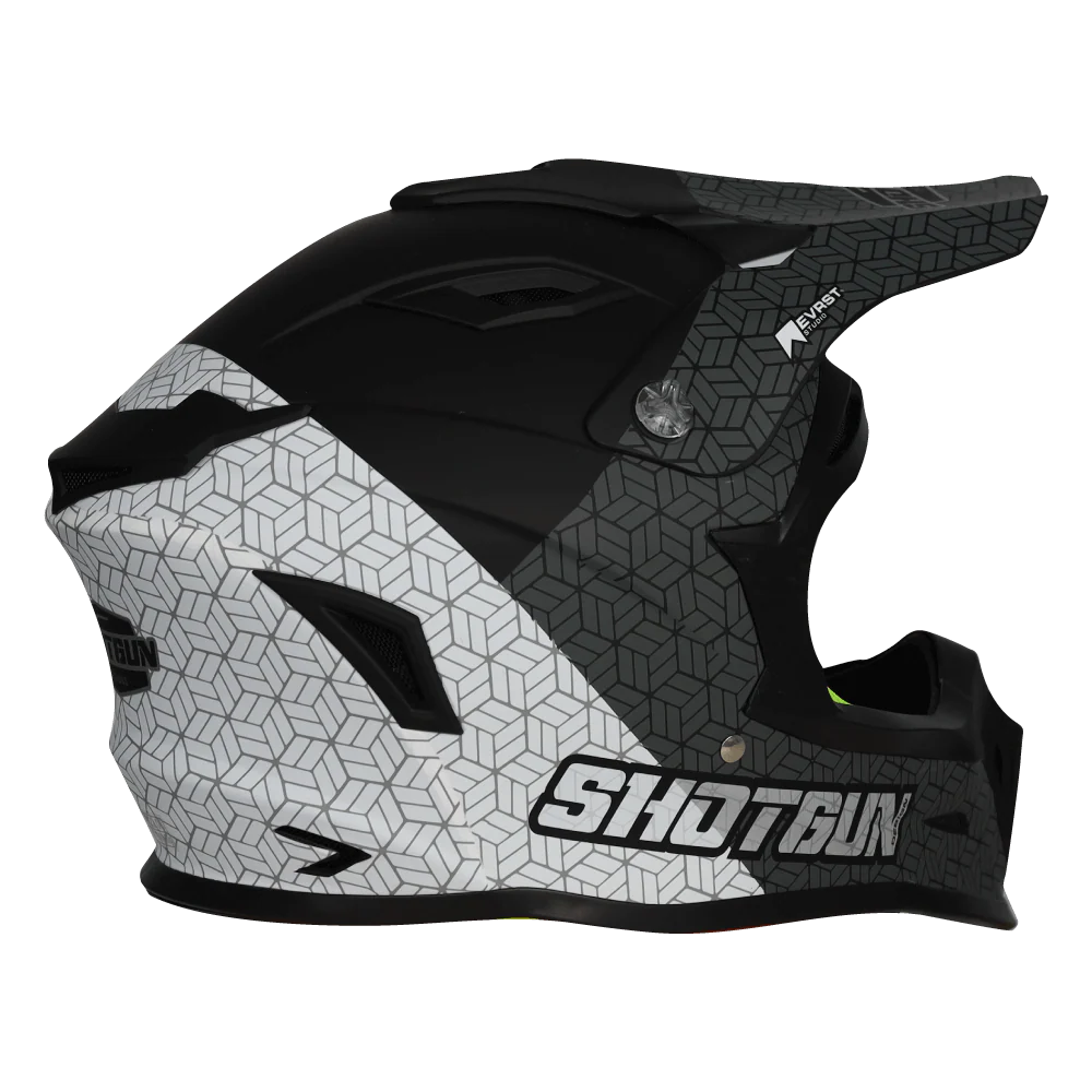 Sg1 Ultra+ Prism Motorcycle Helmet Matt Black / Grey / White - Image 7