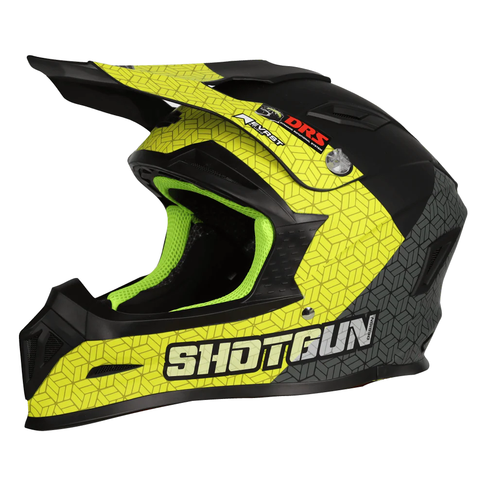 Sg1 Ultra+ Prism Motorcycle Helmet Matt Black / Grey / Yellow - Image 6