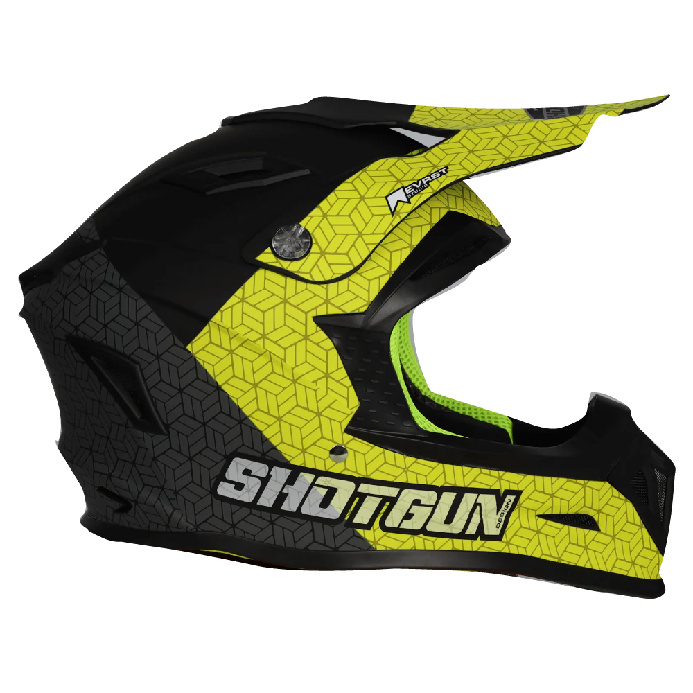 Sg1 Ultra+ Prism Motorcycle Helmet Matt Black / Grey / Yellow - Image 7