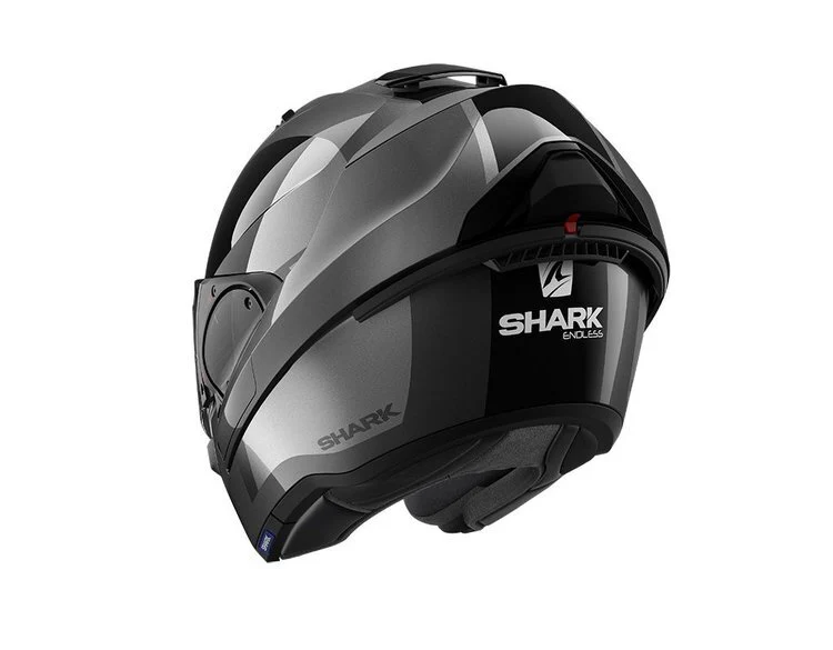 Shark Motorcycle Helmet Evo Modular Flip Endless Black - Image 3