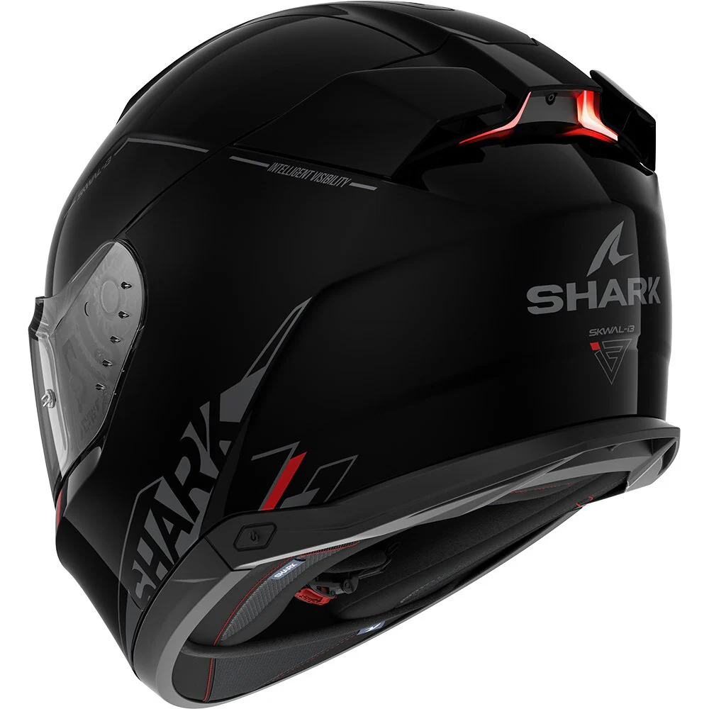 Shark Skwal i3 Rhad Full Face Motorcycle Helmet Gloss Black - Image 3