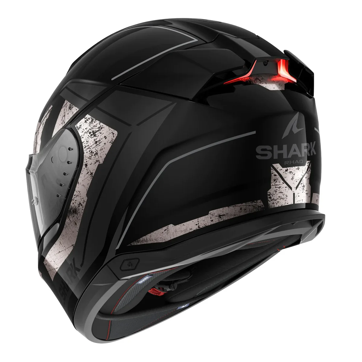 Shark Skwal i3 with Lights Rhad Motorcycle Helmet Black Chrome - Image 3