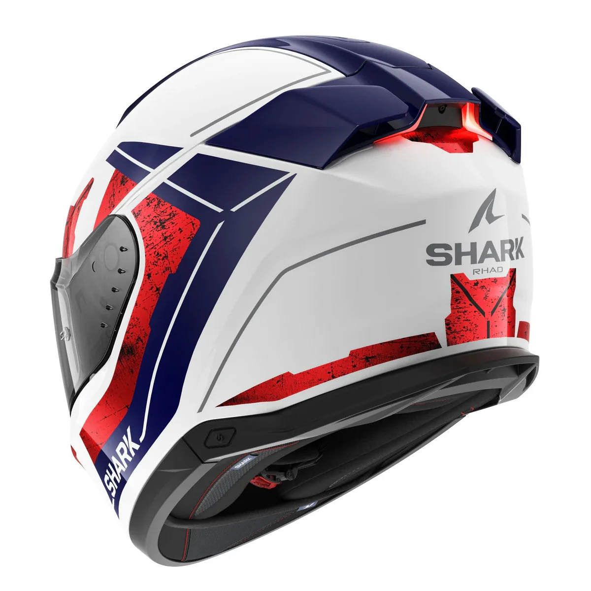 Shark Skwal i3 with Lights Rhad Motorcycle Helmet Black white - Image 3