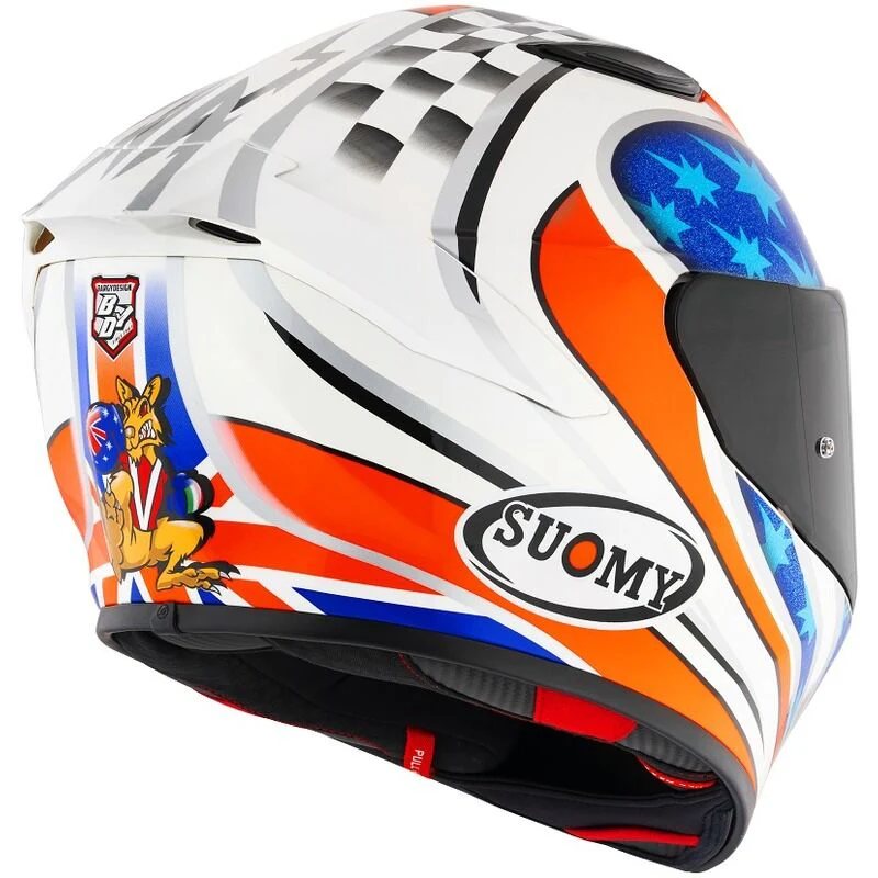 Suomy Motorcycmbulenmnnj Track  1 2206 Full Face Helmet Bayliss Replica White - Image 4